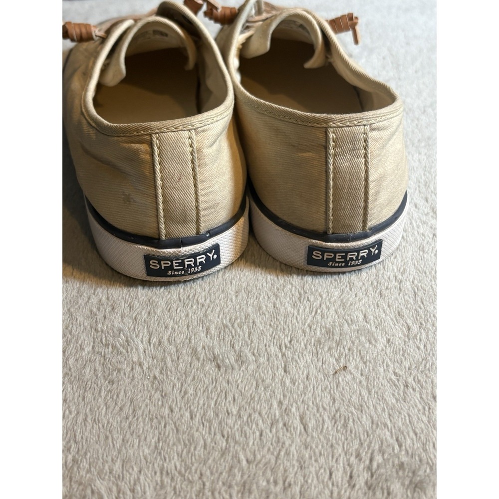 Sperry Crest Vibe Women Oatmeal Beige Canvas Slip On Sneakers STS81137 - Picture 8 of 11